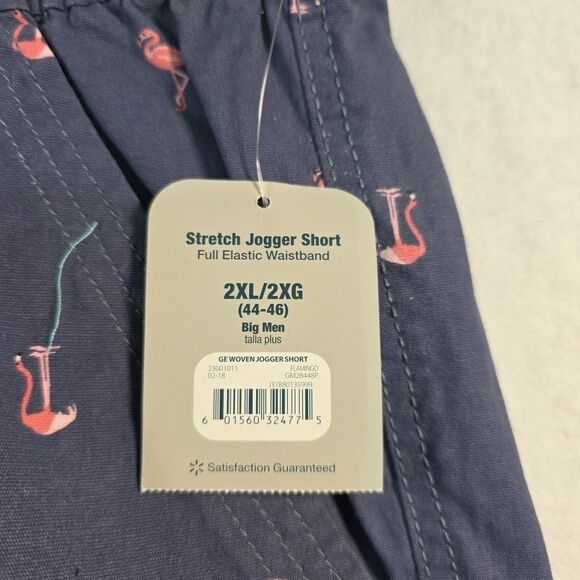 George Above The Knee Stretch Jogger Pull On Shorts Men's 2XL 44/46 Flamingo NWT - Picture 4 of 6